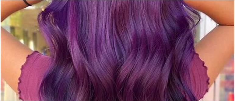 Hair color rinse purple
